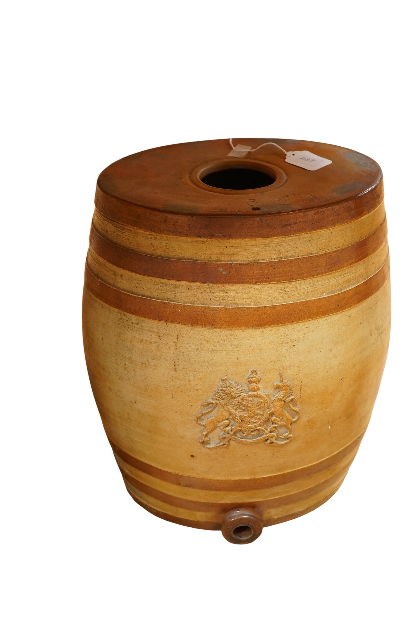 An early 19th century Doulton & Watts stoneware liquor barrel, 45cm high